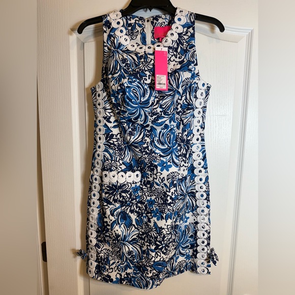 Lilly Pulitzer Dresses & Skirts - Lilly Pulitzer Blue Halter Sheath Mini Dress